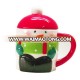 Colorful Drinkware Ceramic Snowman Coffee Cup With Lids