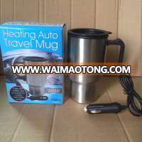 12V Insulated safe stainless steel car electric thermos heating thermos with lid