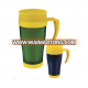 2017 Wholesale Double wall Plastic Mug with Handle for Promotion (HY-A089)