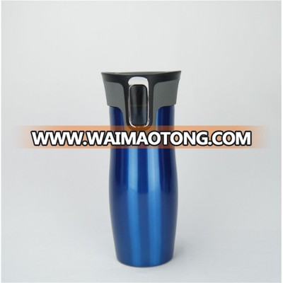 Wholesale Custom 201 stainless steel blue coffee thermos bottle flask