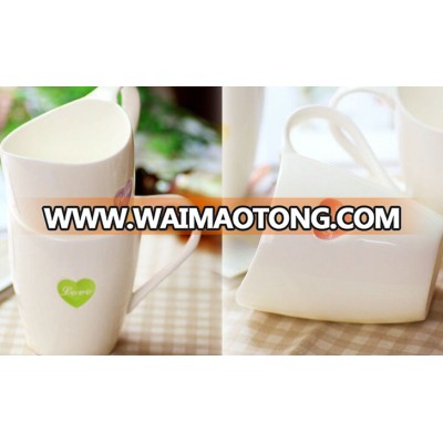 white ceramic mugs with decal.eco-friendly and food test