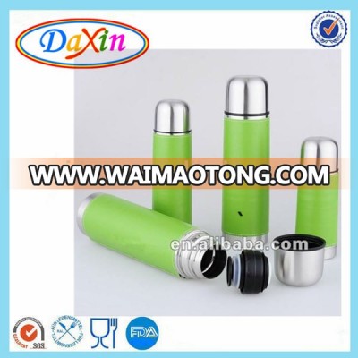 New fashion thermos/stainless steel bullet thermos flask with PU sleeve